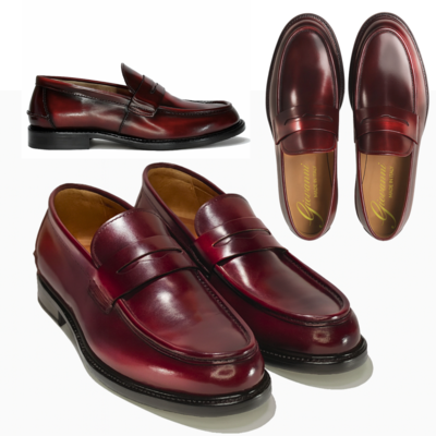 CALZATURIFICIO NGM - Mocasines de piel burdeos 