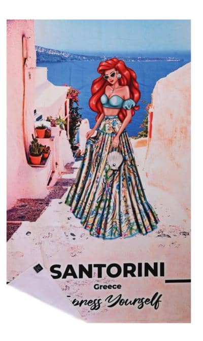 NINA GARBY - SANTORINI beach towel