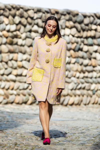 NOEMI'S - Yellow Bouclé Coat