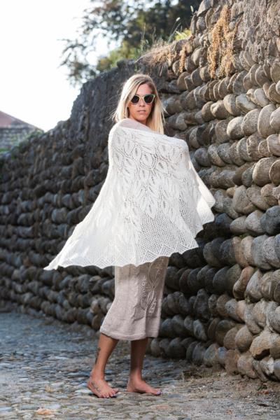 NOEMI'S - Ivory Knit Lace Shawl