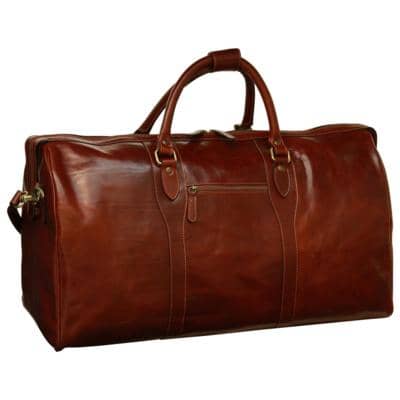 OLD ANGLER LEATHER - Borsa da viaggio in pelle 