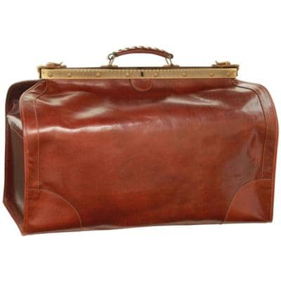 OLD ANGLER LEATHER - Borsa da viaggio in pelle 