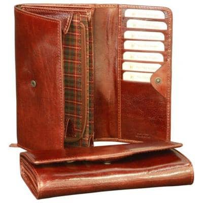 OLD ANGLER - Portafoglio donna in pelle RFID 