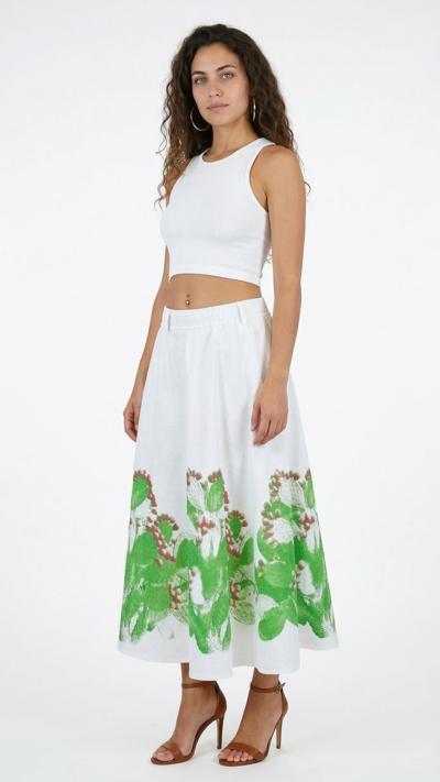 PRESTORIK - Jupe en lin Chumbo 