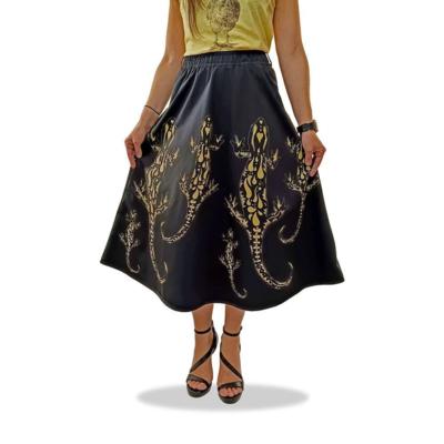 Italian lizard print midi skirt for resellers wholesale