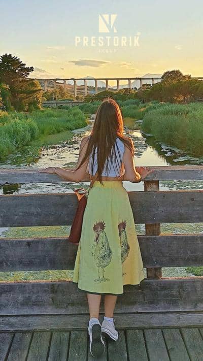 Falda italiana con dibujo de gallo para revendedores al por mayor