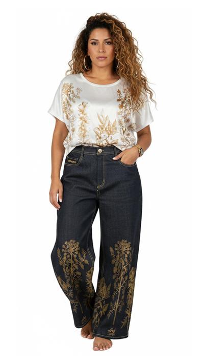 PRESTORIK - Women's Jeans Wild Plants