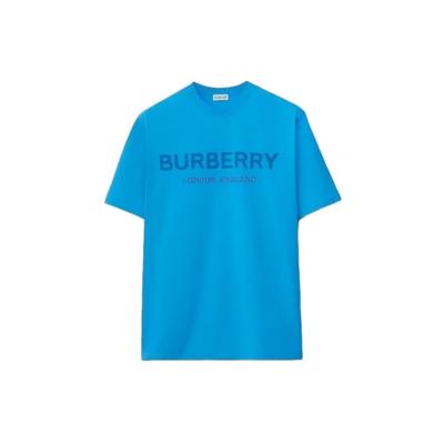 Blue Burberry t-shirt for resellers, Italian manufacturer quality