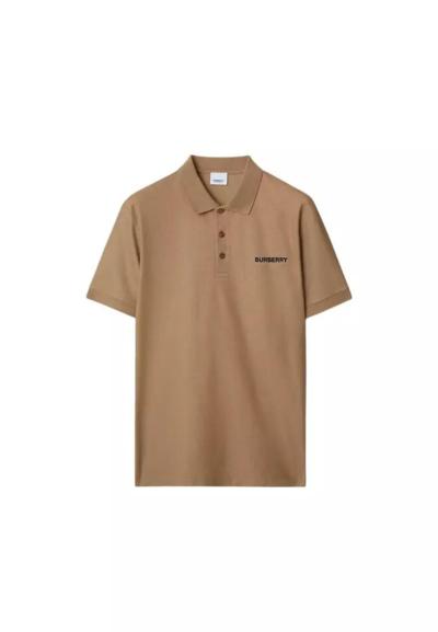 Beige polo shirt made in Italy for resellers wholesale