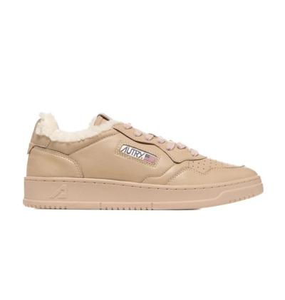 Italian leather sneakers with shearling lining for resellers