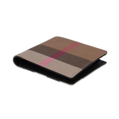 Italian leather wallet for resellers with checkered design