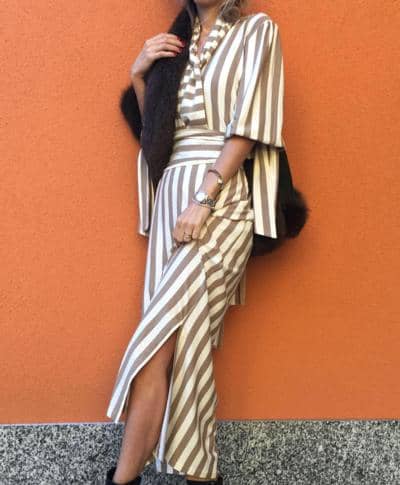 RIGLAM - Cotton stripes dress