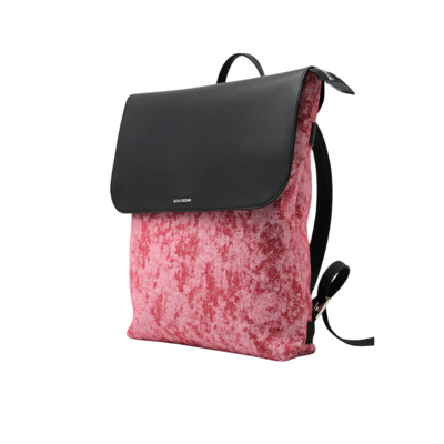 Итальянский черно-красный бархатный рюкзак для реселлеров
