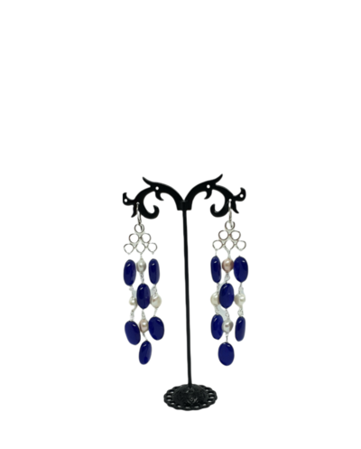 ROMANORE - BLU AND PEARL EARRINGS