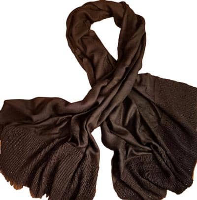 ROSSANA BANDINI - ESTOLA DE LANA DE SEDA BORDADA 