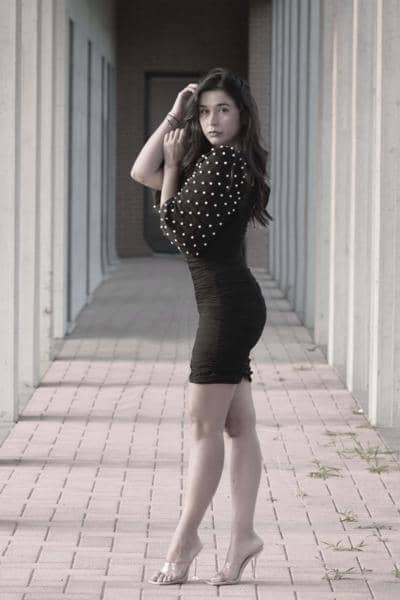 MADDIBLUES - chiffon gathered dress