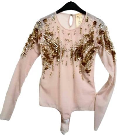 MADDIBLUES - Gold Sequin Bodysuit