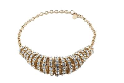 RVZ LUXURY - Lazo para el cuello con diamantes de imitación 