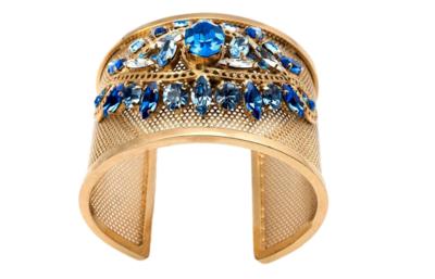 RVZ LUXURY - Pulseira rígida com azul 