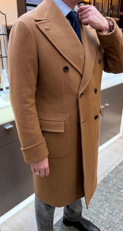 SANSARO - Camel Wool Overcoat