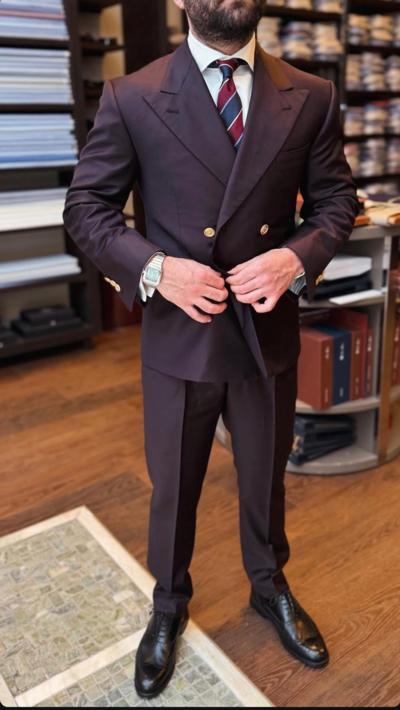SANSARO - Double-Breasted Wool Suit