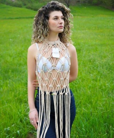 SA.PO. - Macramé Statement Vest