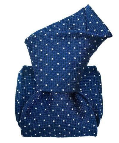 Gravata azul com bolinhas feita na Itália para revendedores