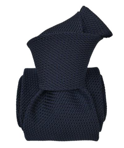 ANTARTIDE - Cravatta in granatina blu navy 