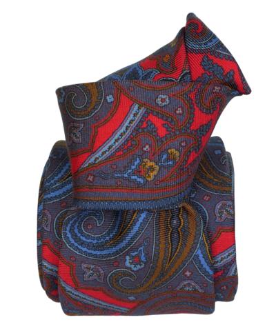 ANTARTIDE - Paisley-Krawatte – Rot & Blau 
