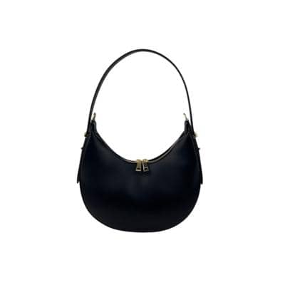 Black Italian leather handbag for resellers wholesale