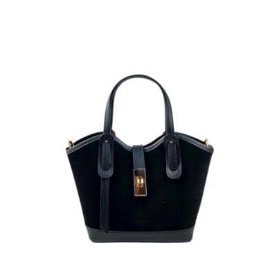 Черная кожаная сумка производства Италии для реселлеров оптом
