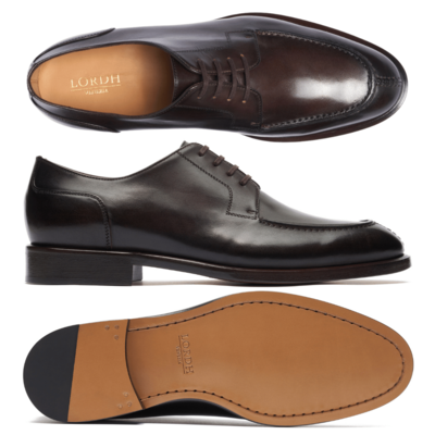 MATT SHOES - Derby de couro patinado 