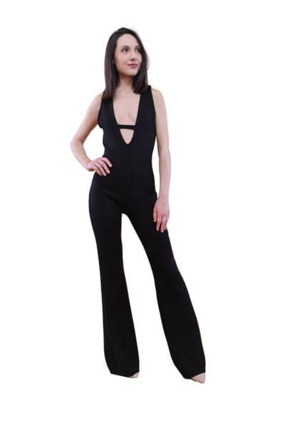 Mono negro italiano escote profundo venta al por mayor