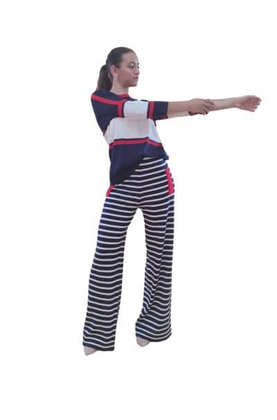 SILENZIO - Striped wide-leg trousers