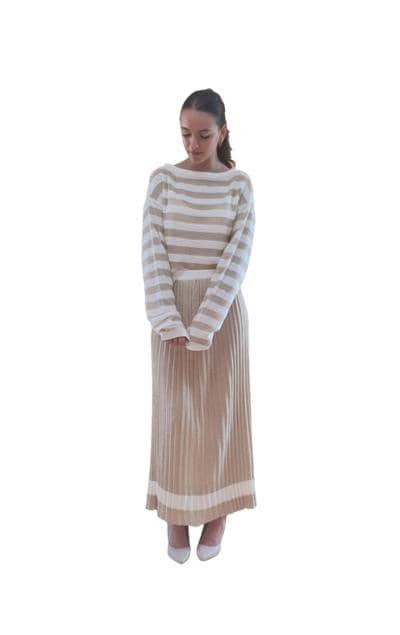 SILENZIO - Two-tone striped jersey