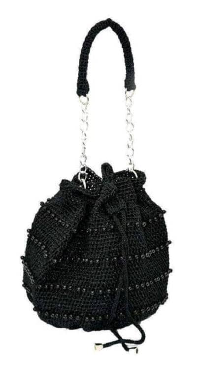 STRATO LIMITE - Сумка-ведро из бисера 