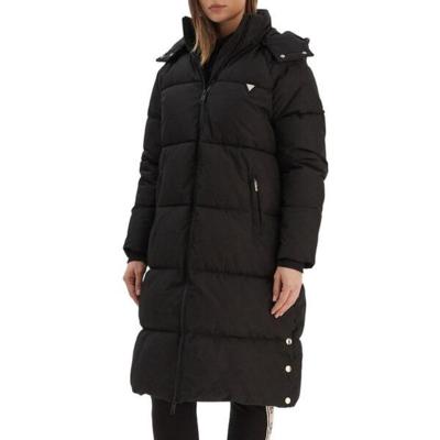 Italian long black puffer coat for resellers wholesale