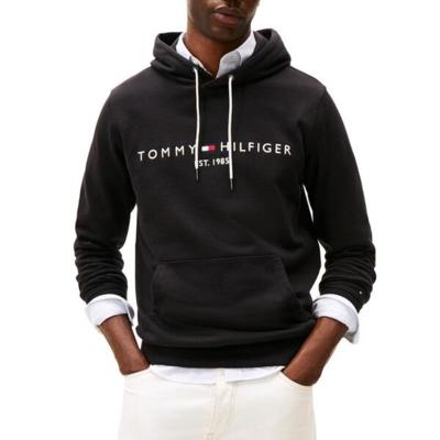 Black Tommy Hilfiger hoodie for resellers, Italian wholesale