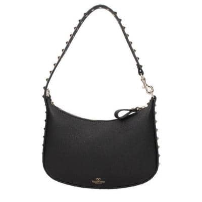 Elegant black handbag made in Italy for resellers.