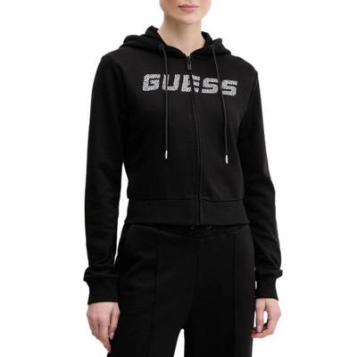 Schwarzer Guess Kapuzenjacke für Wiederverkäufer Made in Italy