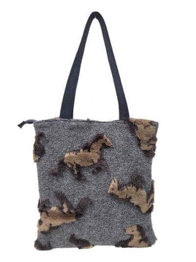 Итальянская шерстяная сумка с изображением лошадей для реселлеров
