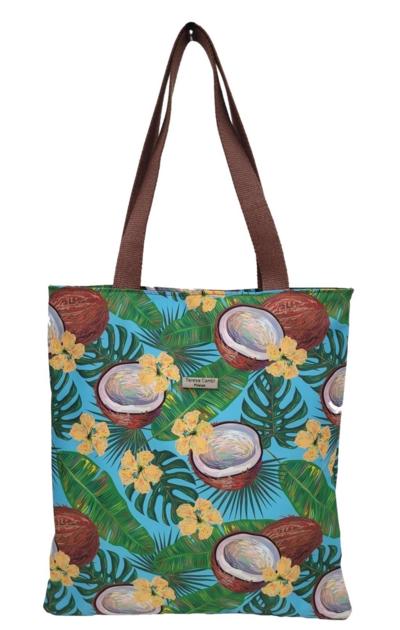 Italian tropical print tote bag for resellers