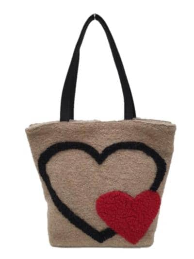 TERESA CAMBI - Шоппер cuori beige 