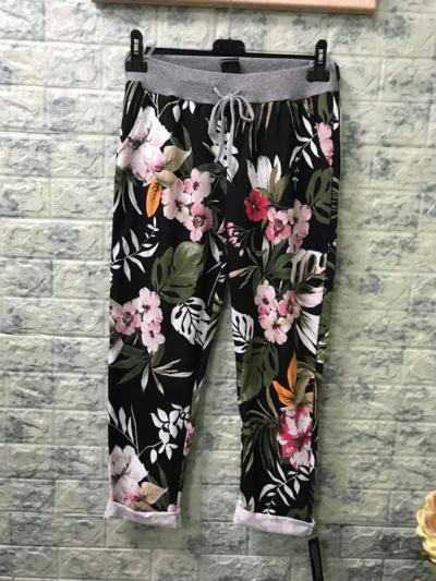 Pantalones deportivos florales italianos para mayoristas.