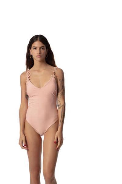 TIARE' BEACHWEAR - BAÑADOR CON BORDADO DE ESTRELLAS 