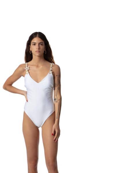 TIARE' BEACHWEAR - BAÑADOR CON BORDADO DE ESTRELLAS 