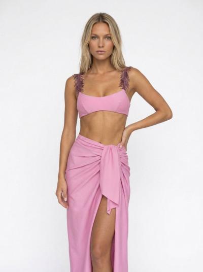 Conjunto rosa italiano para revendedores, moda verano