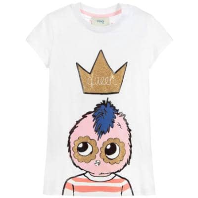 TORINO MODA - Fendi Kinder Mädchen Königin Mini Monster T-Shirt