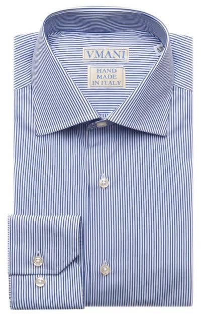VMANI - Italienisches Baumwollhemd mit Streifen