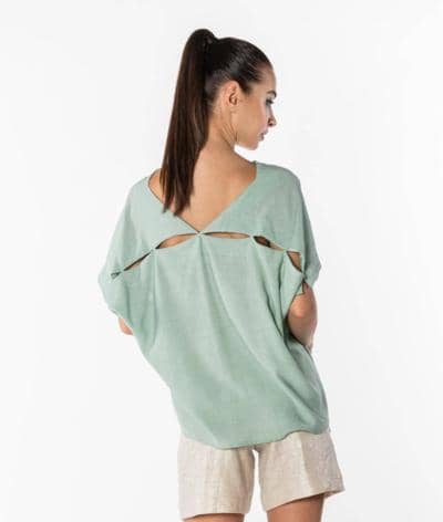 X-MOD - Blusa elegante color menta 